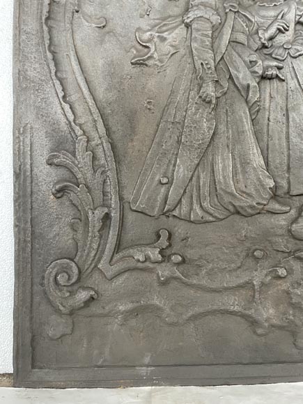 Plaque de cheminée de style Louis XV  Plaque de cheminée de style Louis XV