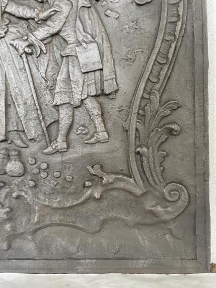 Plaque de cheminée de style Louis XV  Plaque de cheminée de style Louis XV