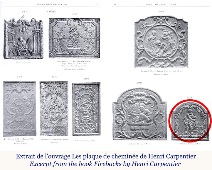 Plaque de cheminée  Plaque de cheminée