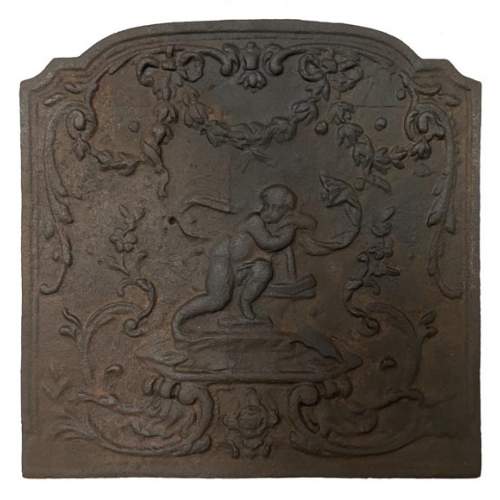 Plaque de cheminée de style Louis XV