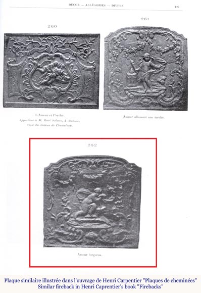 Plaque de cheminée de style Louis XV Plaque de cheminée de style Louis XV