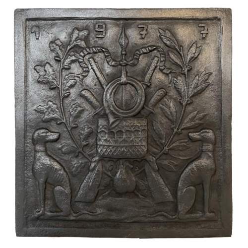 Plaque de cheminée moderne au décor de chasse