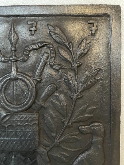 Plaque de cheminée moderne au décor de chasse Plaque de cheminée moderne au décor de chasse-3