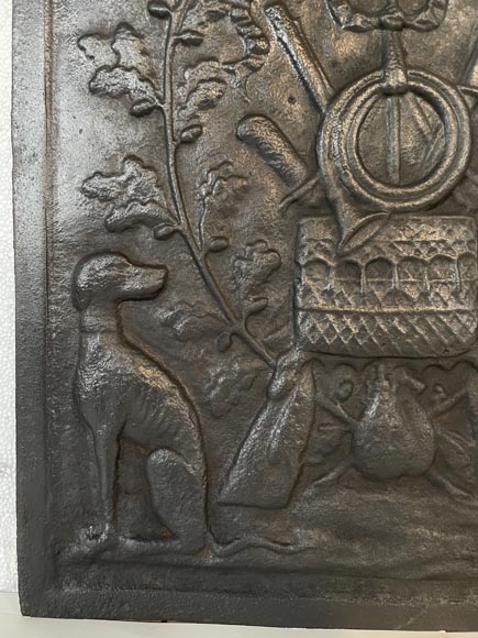 Plaque de cheminée moderne au décor de chasse Plaque de cheminée moderne au décor de chasse-4