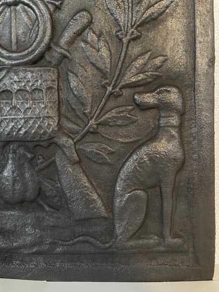 Plaque de cheminée moderne au décor de chasse Plaque de cheminée moderne au décor de chasse-5