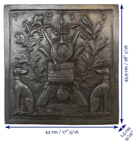 Plaque de cheminée moderne au décor de chasse Plaque de cheminée moderne au décor de chasse-7