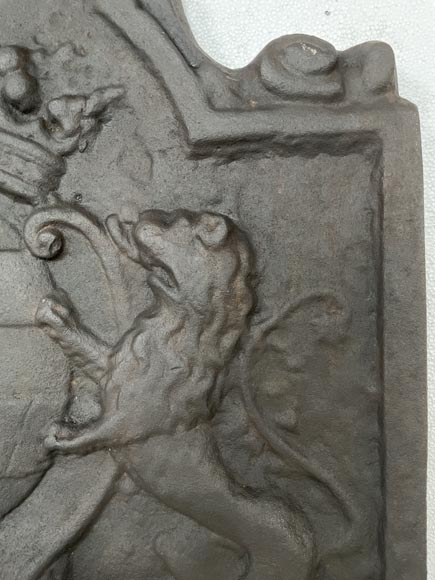 Plaques de cheminée aux armoiries d'alliance, XIXe siècle Plaques de cheminée aux armoiries d'alliance, XIXe siècle-3