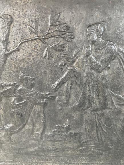 Plaque de cheminée à la scène mythologique Plaque de cheminée à la scène mythologique-1