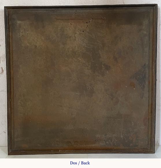 Plaque de cheminée scène de vie villageoise Plaque de cheminée scène de vie villageoise-7