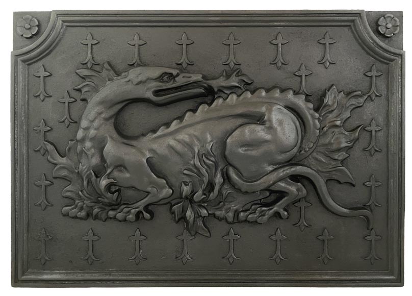 Plaque de cheminée à la Salamandre de François Ier Plaque de cheminée à la Salamandre de François Ier-0