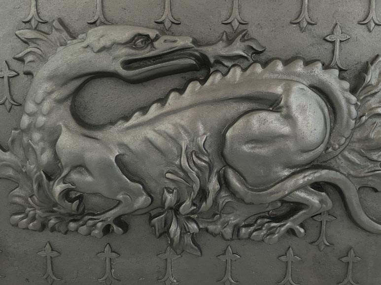 Plaque de cheminée à la Salamandre de François Ier Plaque de cheminée à la Salamandre de François Ier-3