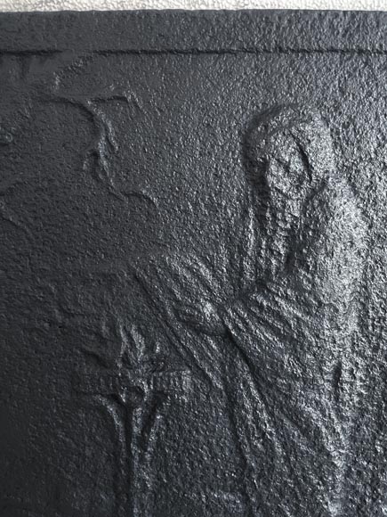 Plaque de cheminée à l'oracle Plaque de cheminée à l'oracle-2