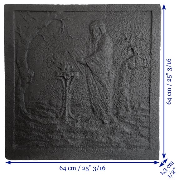 Plaque de cheminée à l'oracle Plaque de cheminée à l'oracle-4