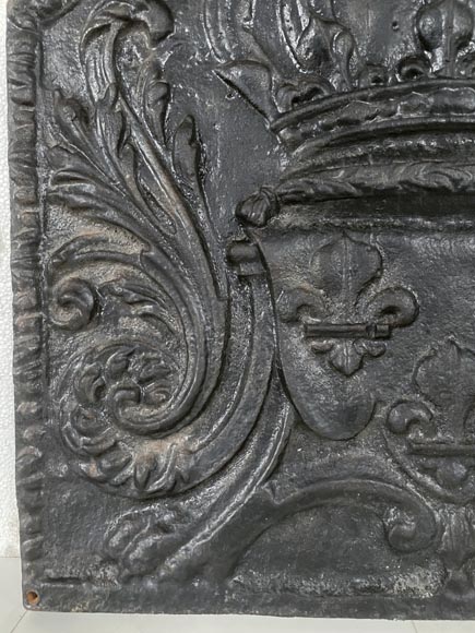 Plaque de cheminée aux Armes de France Plaque de cheminée aux Armes de France-3