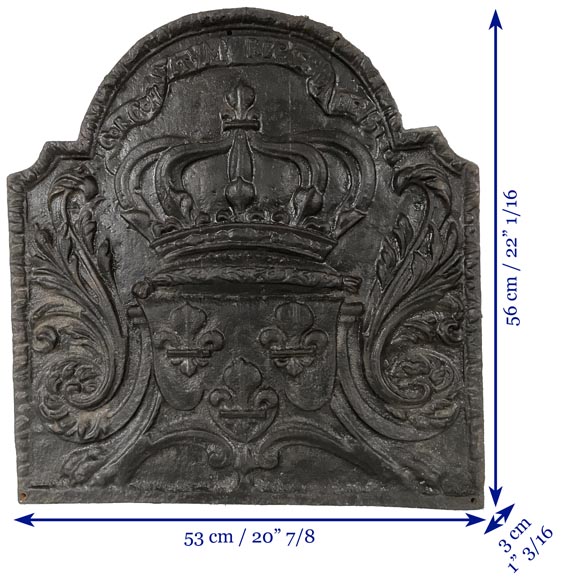 Plaque de cheminée aux Armes de France Plaque de cheminée aux Armes de France-6