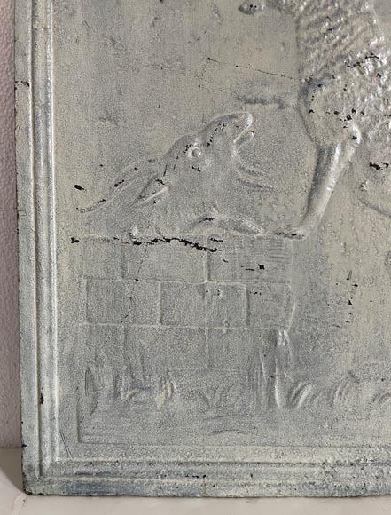 Plaque de cheminée « Le Renard et le Bouc » de Jean de La Fontaine Plaque de cheminée « Le Renard et le Bouc » de Jean de La Fontaine-2