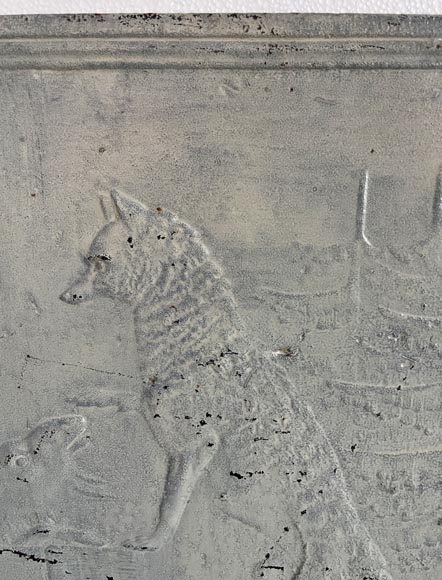 Plaque de cheminée « Le Renard et le Bouc » de Jean de La Fontaine Plaque de cheminée « Le Renard et le Bouc » de Jean de La Fontaine-3