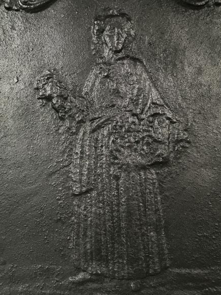 Plaque de cheminée « La vendeuse de fleurs » Plaque de cheminée « La vendeuse de fleurs »-1