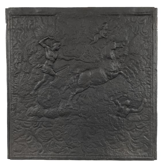 Plaque de cheminée décorée d’un char d’Apollon Plaque de cheminée décorée d’un char d’Apollon-0