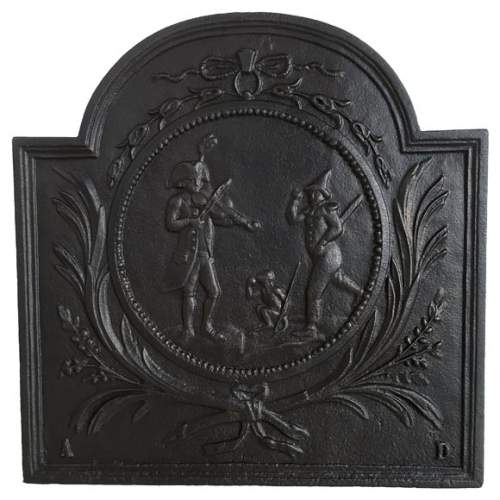 Plaque de cheminée de style Louis XVI