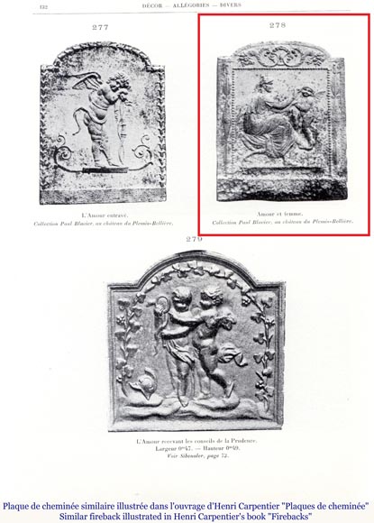 Plaque de cheminée de style Empire  Plaque de cheminée de style Empire