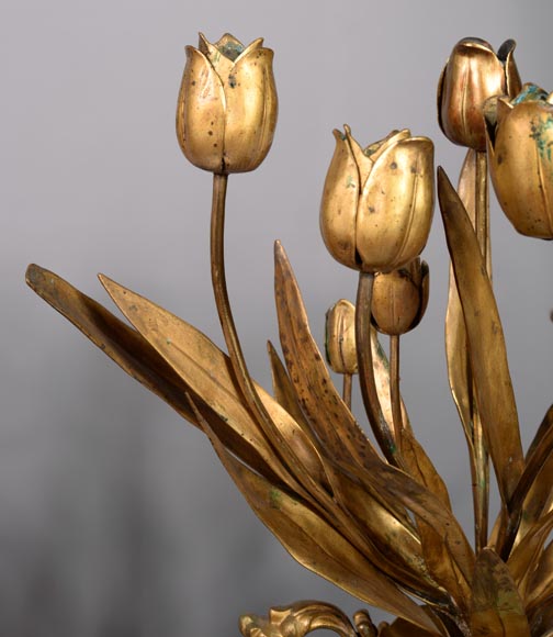 Paire de vases en bronze doré et malachite, Russie, fin du XIXe siècle Paire de vases en bronze doré et malachite, Russie, fin du XIXe siècle-8