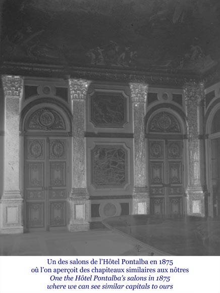 Gaston de PONTALBA - Ensemble de huit chapiteaux composites et de bases de pilastres en bronze doré, 1853 Gaston de PONTALBA - Ensemble de huit chapiteaux composites et de bases de pilastres en bronze doré, 1853-1