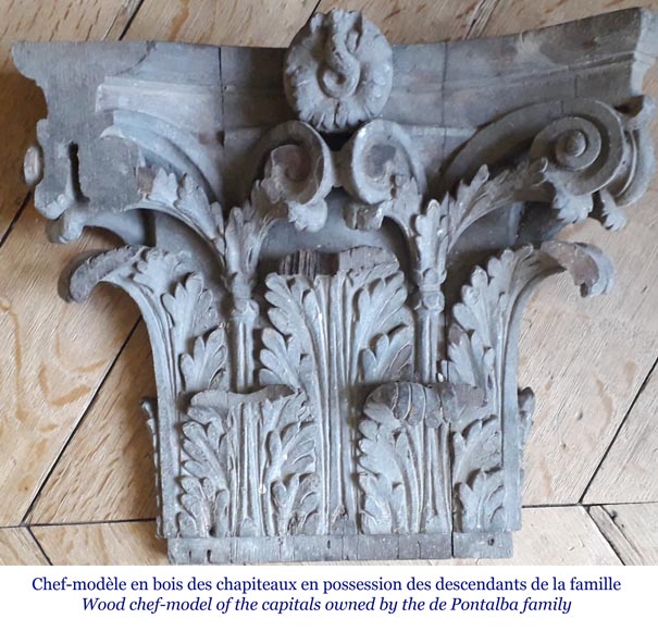 Gaston de PONTALBA - Ensemble de huit chapiteaux composites et de bases de pilastres en bronze doré, 1853 Gaston de PONTALBA - Ensemble de huit chapiteaux composites et de bases de pilastres en bronze doré, 1853-2