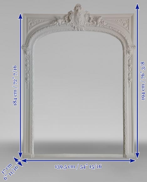 Trumeau de style Napoléon III à petites têtes de lions Trumeau de style Napoléon III à petites têtes de lions-7