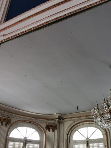 Trumeau de style Louis XVI aux frises et couronnes de fleurs Trumeau de style Louis XVI aux frises et couronnes de fleurs-6