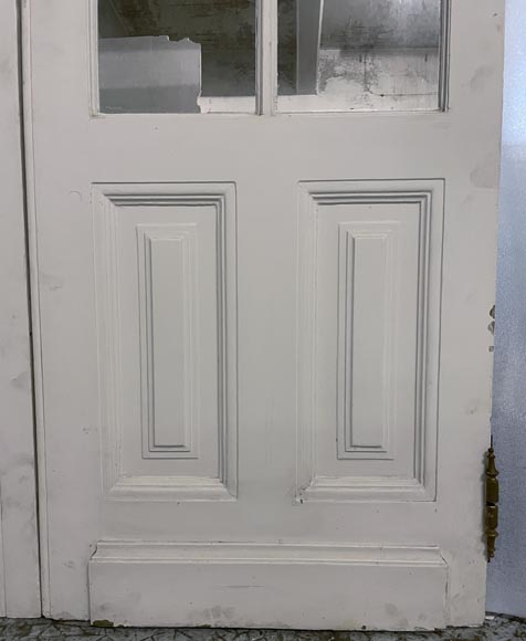 Lot de trois doubles portes vitrées en bois Lot de trois doubles portes vitrées en bois-3