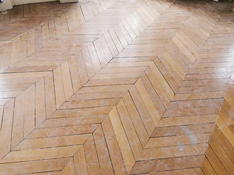 Lot de 17 m² de parquet ancien Point de Hongrie en chêne Lot de 17 m² de parquet ancien Point de Hongrie en chêne-1