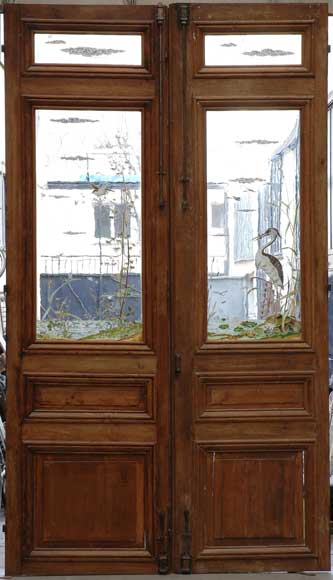 Vitraux au héron gris Vitraux au héron gris-0