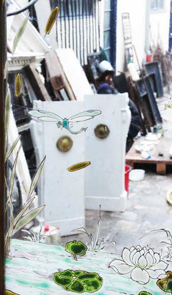 Vitraux au héron gris Vitraux au héron gris-7