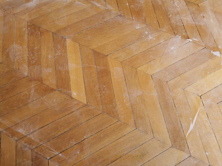 Lot de 16,5 m² de parquet ancien Point de Hongrie en chêne Lot de 16,5 m² de parquet ancien Point de Hongrie en chêne-1