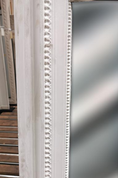 Petit trumeau de style Louis XVI avec huile sur toile représentant une scène galante Petit trumeau de style Louis XVI avec huile sur toile représentant une scène galante-6