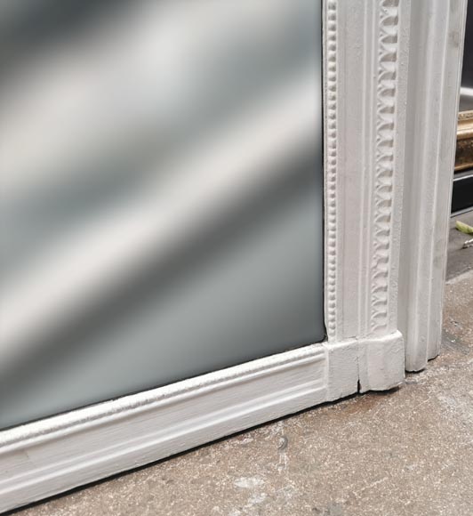 Petit trumeau de style Louis XVI avec huile sur toile représentant une scène galante Petit trumeau de style Louis XVI avec huile sur toile représentant une scène galante-7