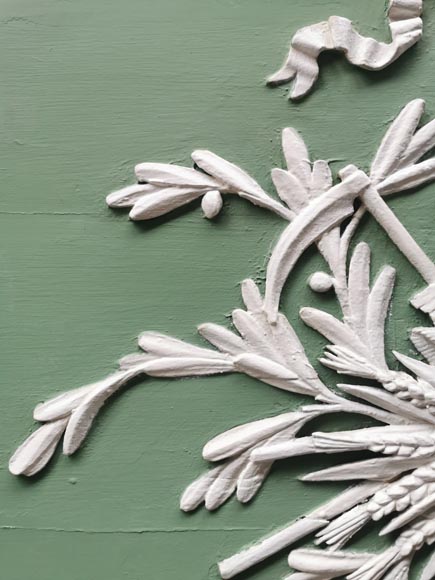 Petit trumeau d'époque Louis XVI à l'allégorie de l'été en bois sculpté et peint Petit trumeau d'époque Louis XVI à l'allégorie de l'été en bois sculpté et peint-3