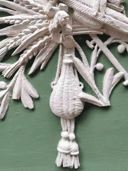 Petit trumeau d'époque Louis XVI à l'allégorie de l'été en bois sculpté et peint Petit trumeau d'époque Louis XVI à l'allégorie de l'été en bois sculpté et peint-4