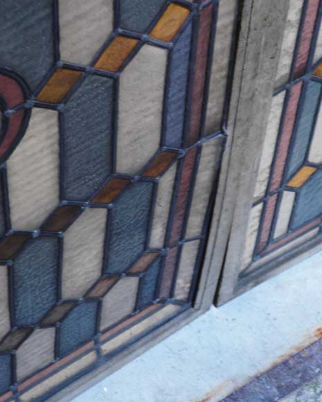 Vitraux du XIXe avec visages de bretons. Vitraux du XIXe avec visages de bretons.-4