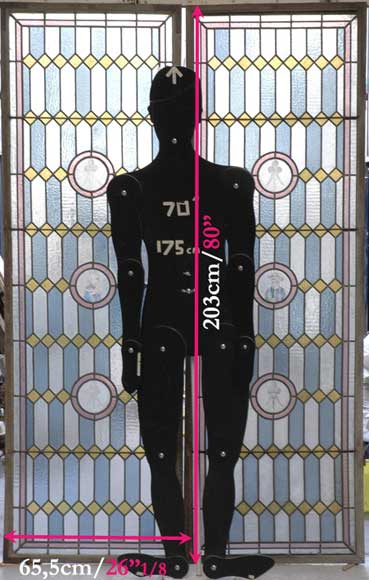 Vitraux du XIXe avec visages de bretons. Vitraux du XIXe avec visages de bretons.-6