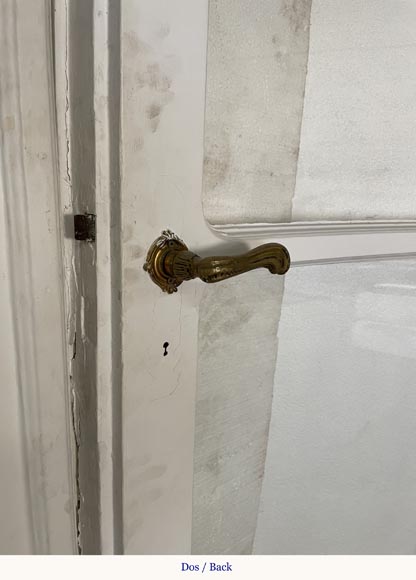 Double porte en bois peint galbée à carreaux Double porte en bois peint galbée à carreaux-9