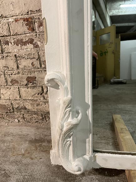 Trumeau de style Louis XV blanc aux décor rocaille Trumeau de style Louis XV blanc aux décor rocaille-7