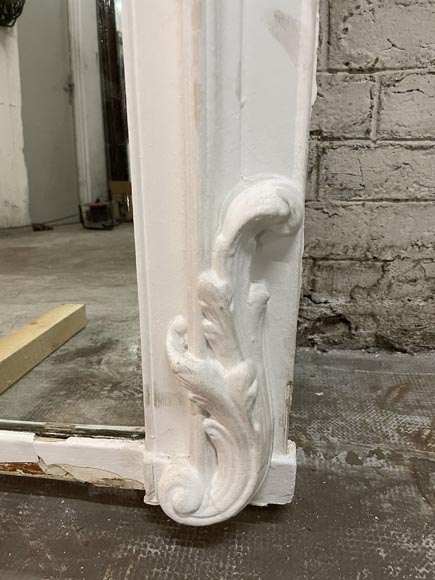 Trumeau de style Louis XV blanc aux décor rocaille Trumeau de style Louis XV blanc aux décor rocaille-8