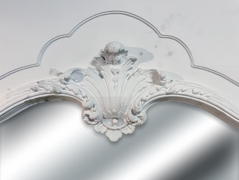 Grand trumeau de style Louis XV à la coquille, fin du XIXe siècle Grand trumeau de style Louis XV à la coquille, fin du XIXe siècle-2