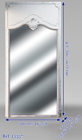 Grand trumeau de style Louis XV à la coquille, fin du XIXe siècle Grand trumeau de style Louis XV à la coquille, fin du XIXe siècle-7