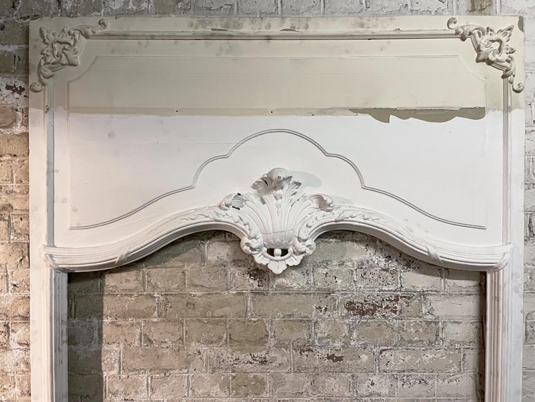 Grand trumeau de style Louis XV à la belle coquille Grand trumeau de style Louis XV à la belle coquille-1