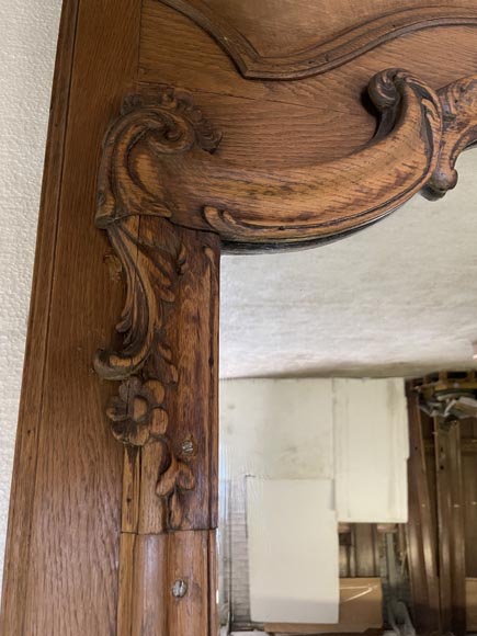 Trumeau en chêne de style Louis XV Trumeau en chêne de style Louis XV-2