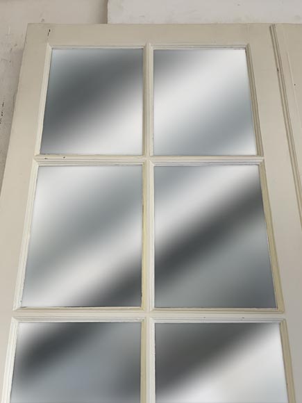 Double porte en bois à miroir  Double porte en bois à miroir -3