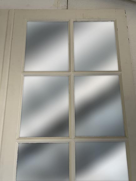 Double porte en bois à miroir  Double porte en bois à miroir -4